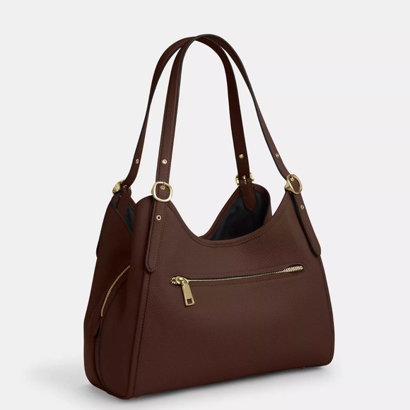 Coach Maple/Gold Leather Shoulder Bag - Picture 2 of 4